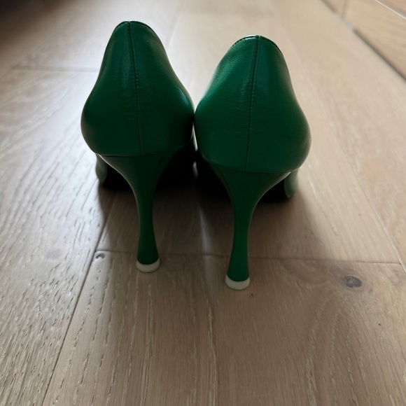 Zara Green Leather Heels - Picture 3 of 6